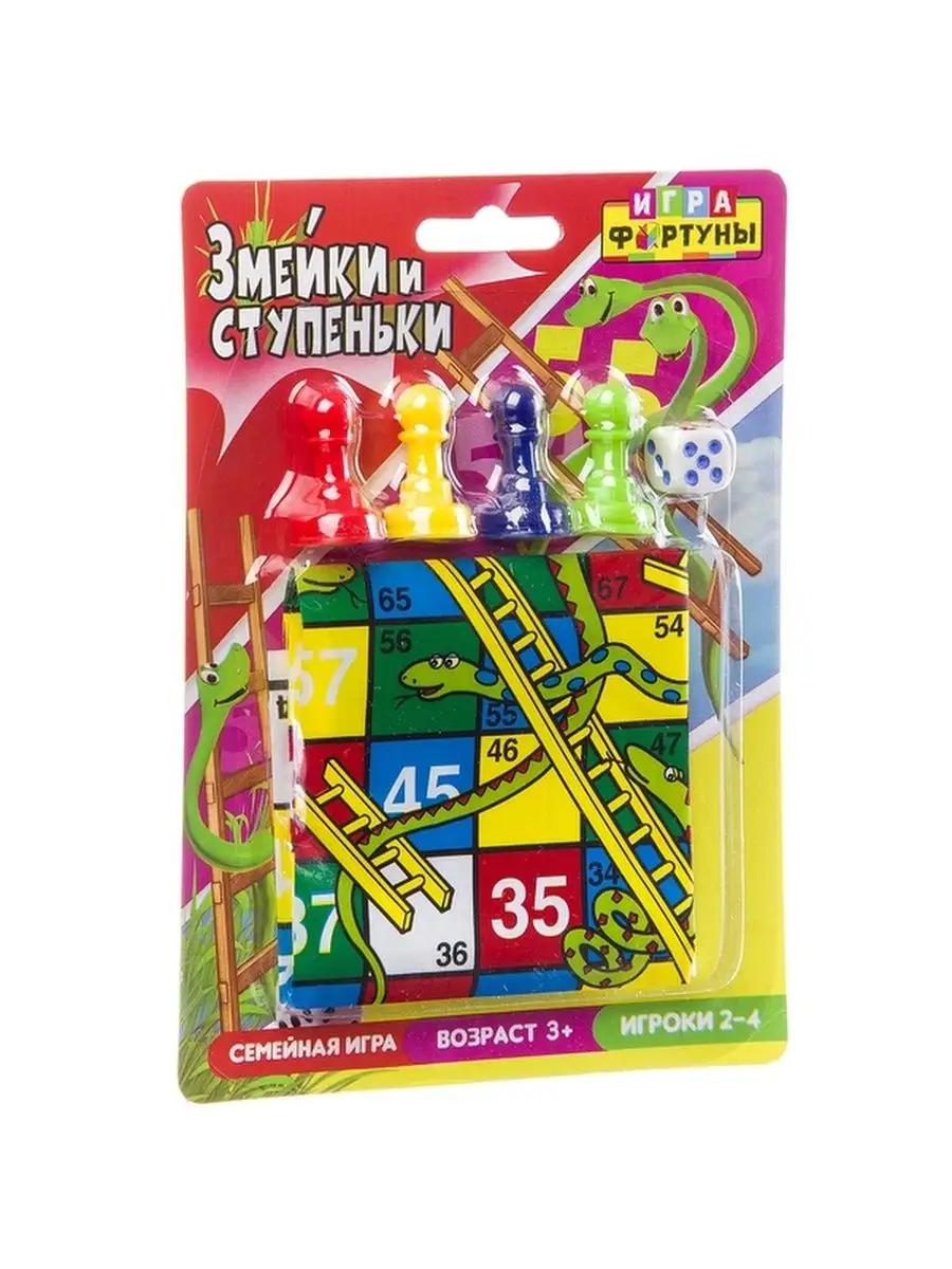 Настольная семейная игра ЗМЕЙКИ И СТУПЕНЬКИ Игра фортуны 140123457 купить в  интернет-магазине Wildberries