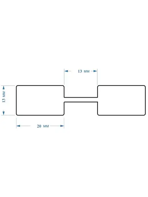 Vell Этикетки 50x40 для Puty PT-50DC 82DC (180 шт), 14x20x13 мм, 150 шт, фото 6