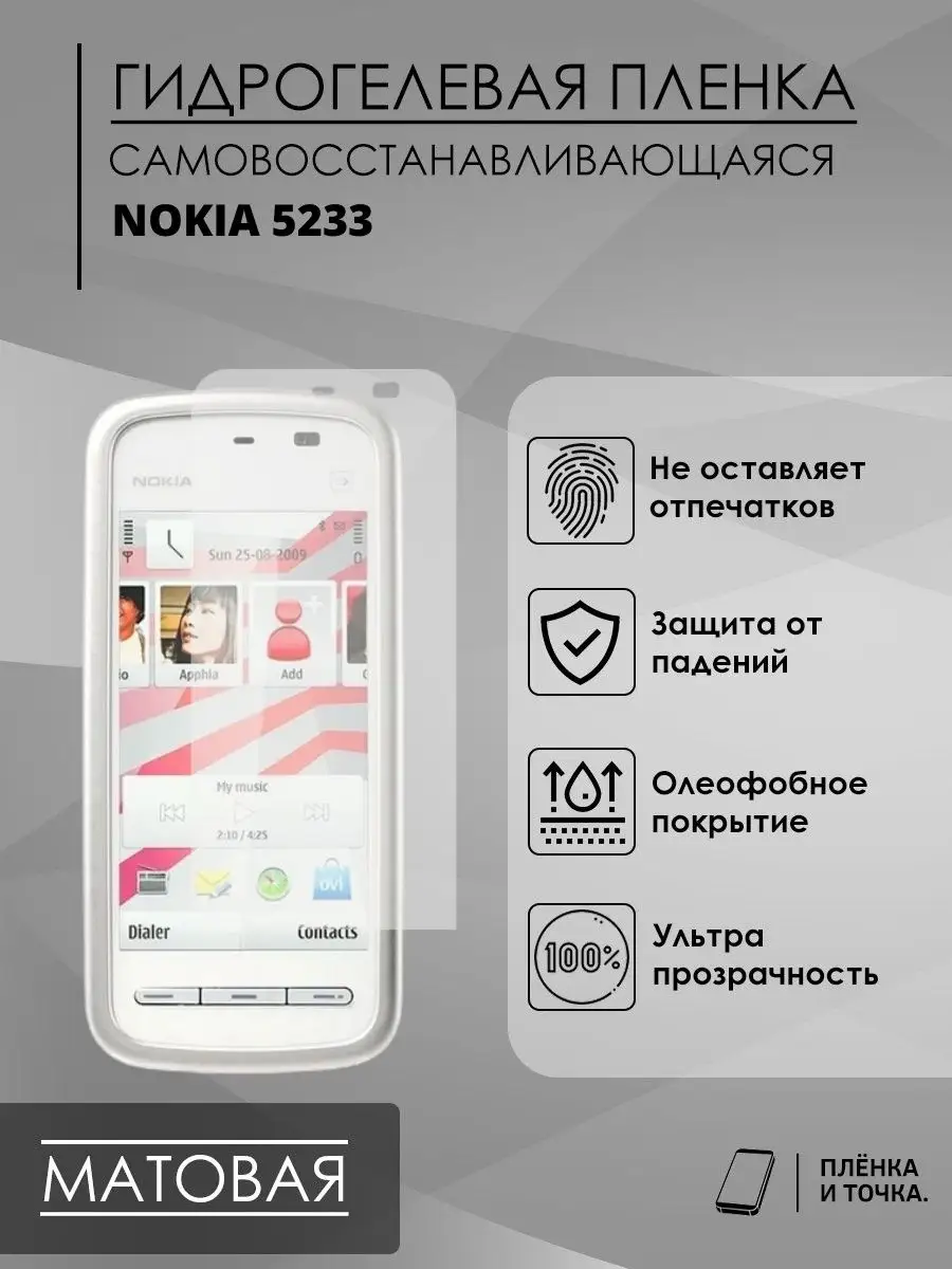 Гидрогелевая защитная пленка Nokia 5233 Пленка и точка 140152948 купить за  200 ₽ в интернет-магазине Wildberries