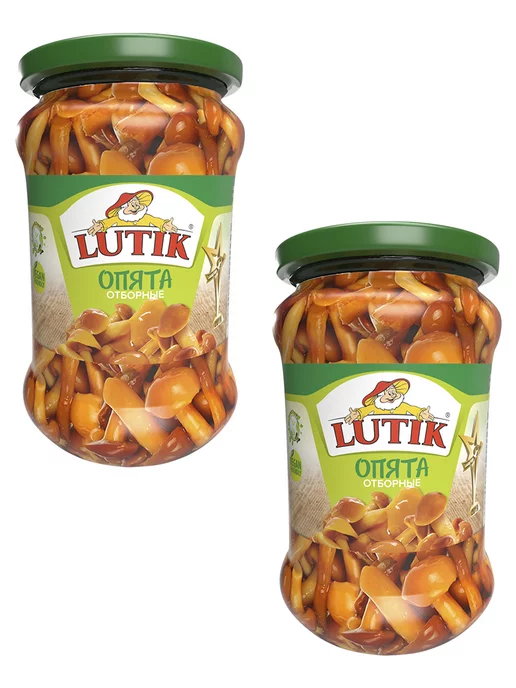 LUTIK Опята отборные 314мл - 2 шт, 314 мл, 2 шт