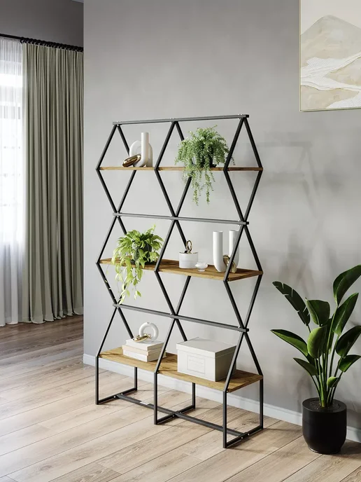 KM LOFT Стеллаж для дома, черный