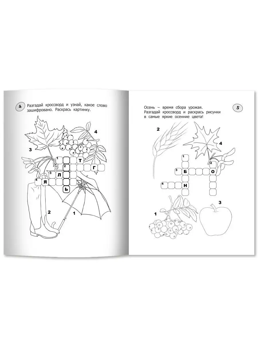 Кроссворды-раскраски для детей 5-6 лет Издательство Феникс 140193913 купить  за 189 ₽ в интернет-магазине Wildberries