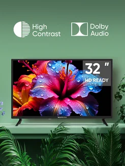 Телевизор TV 32" LED, HD 720p, черный Topdevice 140198787 купить за 10 449 ₽ в интернет-магазине Wildberries