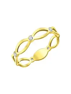 Кольцо дорожка из желтого золота ATOLL jewelry 140208558 купить за 14 058 ₽ в интернет-магазине Wildberries