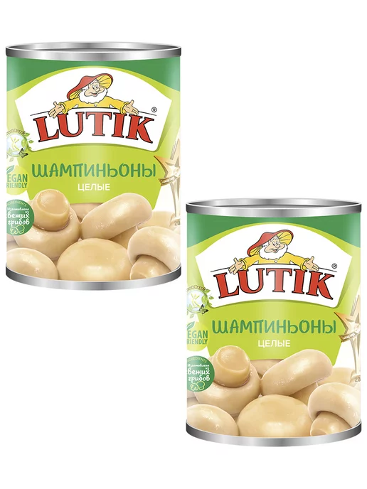 LUTIK Шампиньоны целые 425 мл. - 2 шт, 425 мл, 2 шт, фото 2