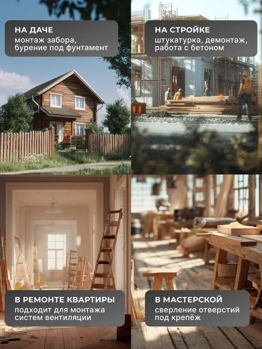 Перфоратор электрический по бетону мощный профессиональный — фото 2