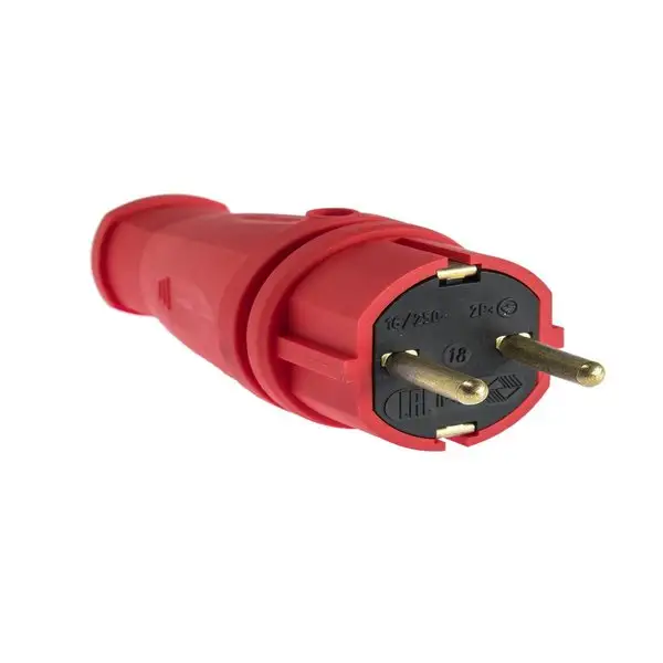 Вилка электрическая переносная 16А, 250В, IP44, с з/к