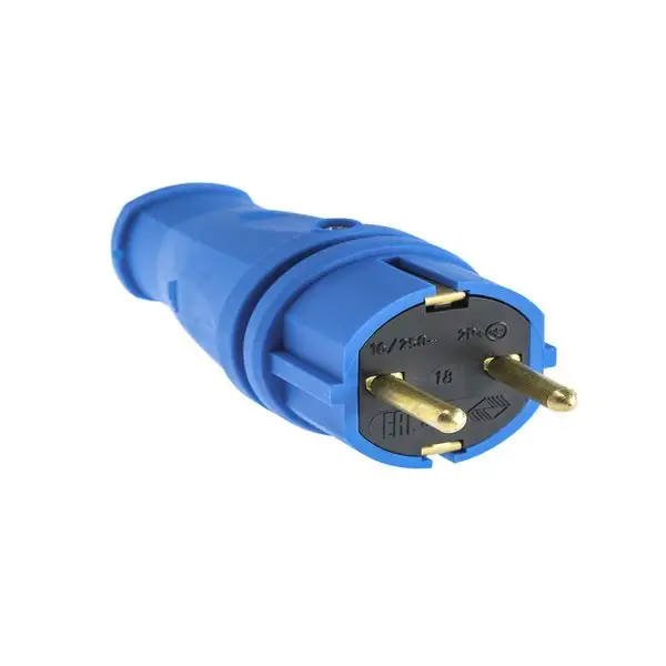 Вилка электрическая переносная с з(к) 16 А, 250 В, IP44