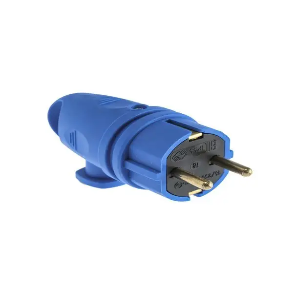 Вилка электрическая переносная угловая 16А 250В IP44 с з/к