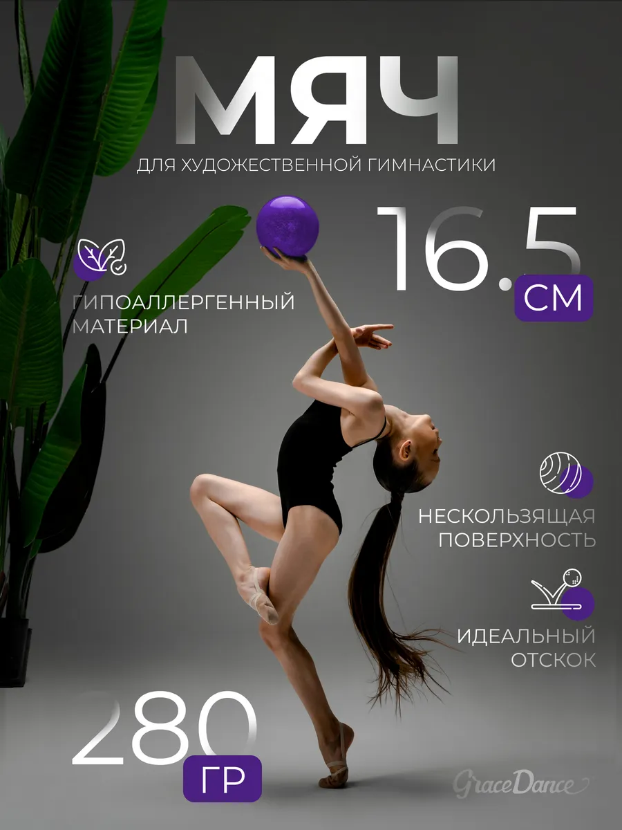 Мяч гимнастический 16.5 см...