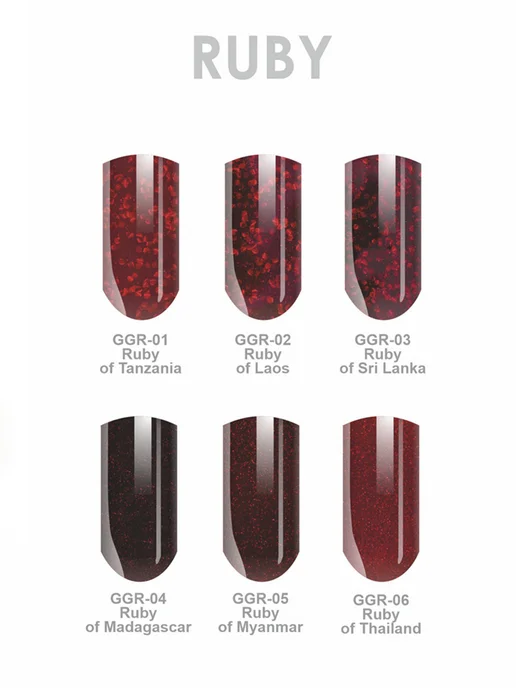 Nail Club Professional Гель-краска для ногтей с блёстками GGR-03 Ruby of Sri Lanka, красный, фото 7