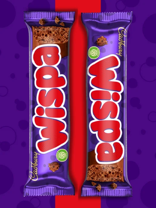 Cadbury Шоколадный батончик Wispa, воздушная Виспа 4 шт, 20 шт, фото 2