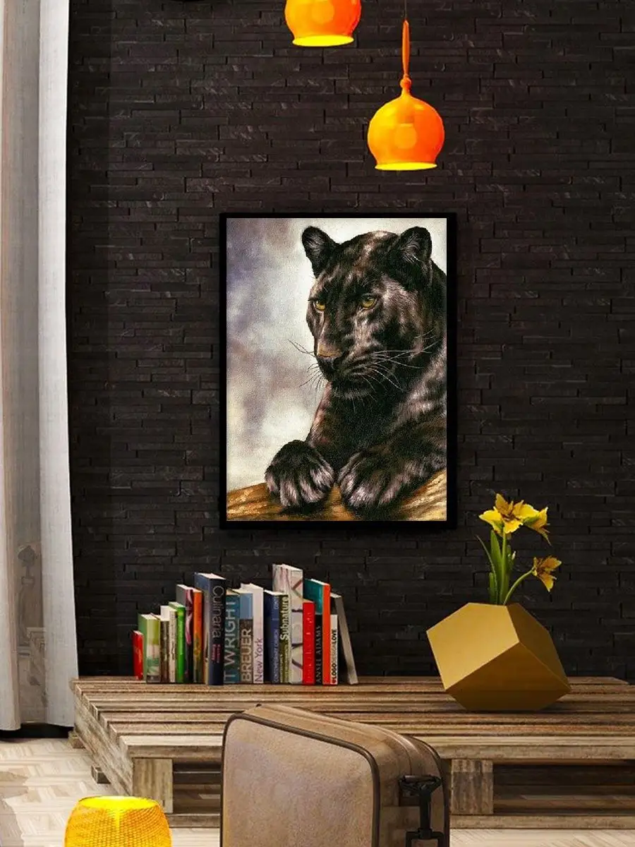 000 Art-Hobby-Market Черная пантера кошка 40х50