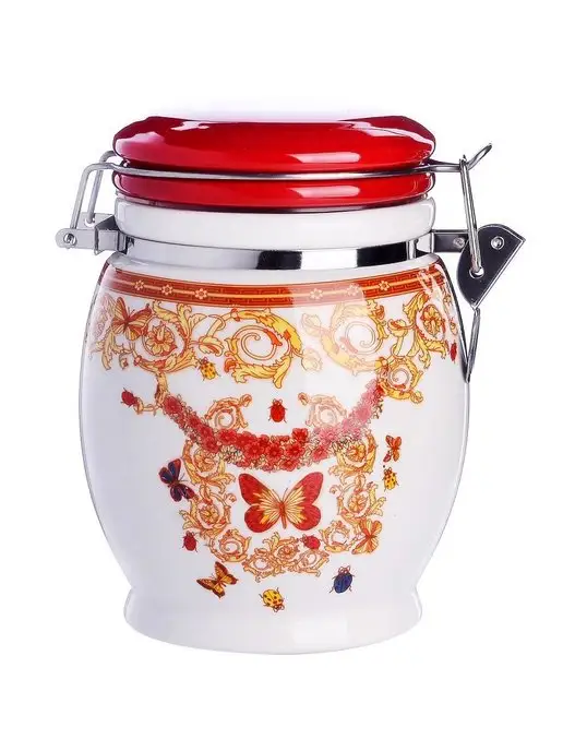 Банка для сыпучих продуктов керамика с крышкой 700 мл - фото 7