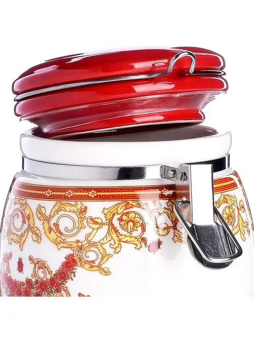 Банка для сыпучих продуктов керамика с крышкой 700 мл - фото 8