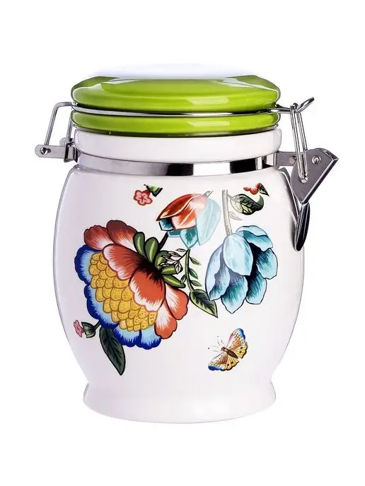 Банка для сыпучих продуктов керамика с крышкой 700 мл - фото 7