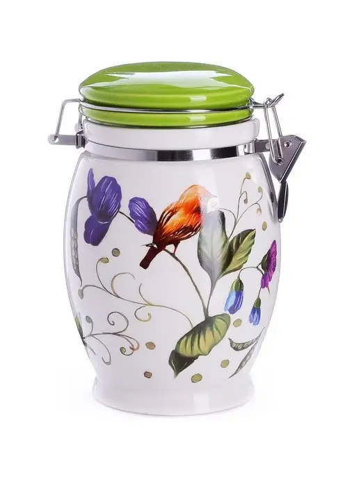 Банка для сыпучих продуктов керамика с крышкой 930 мл - фото 7