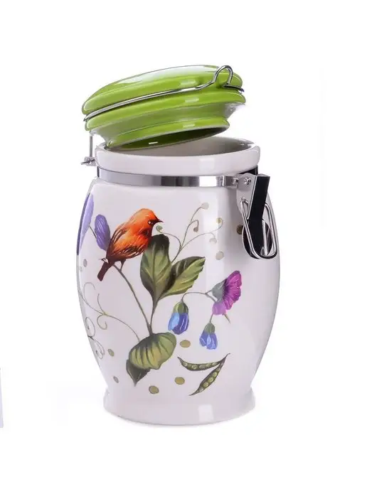 Банка для сыпучих продуктов керамика с крышкой 930 мл - фото 9