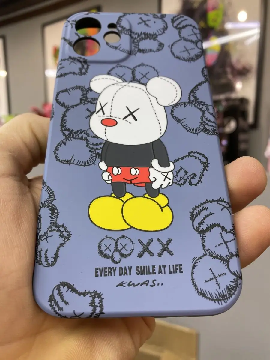 Силиконовый чехол iphone 12 бампер на телефон с KAWS LUXO 140500409 купить  в интернет-магазине Wildberries