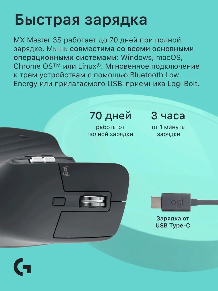 Мышка беспроводная игровая для ноутбука Логитеч Master MX 3S Logitech  140504104 купить в интернет-магазине Wildberries