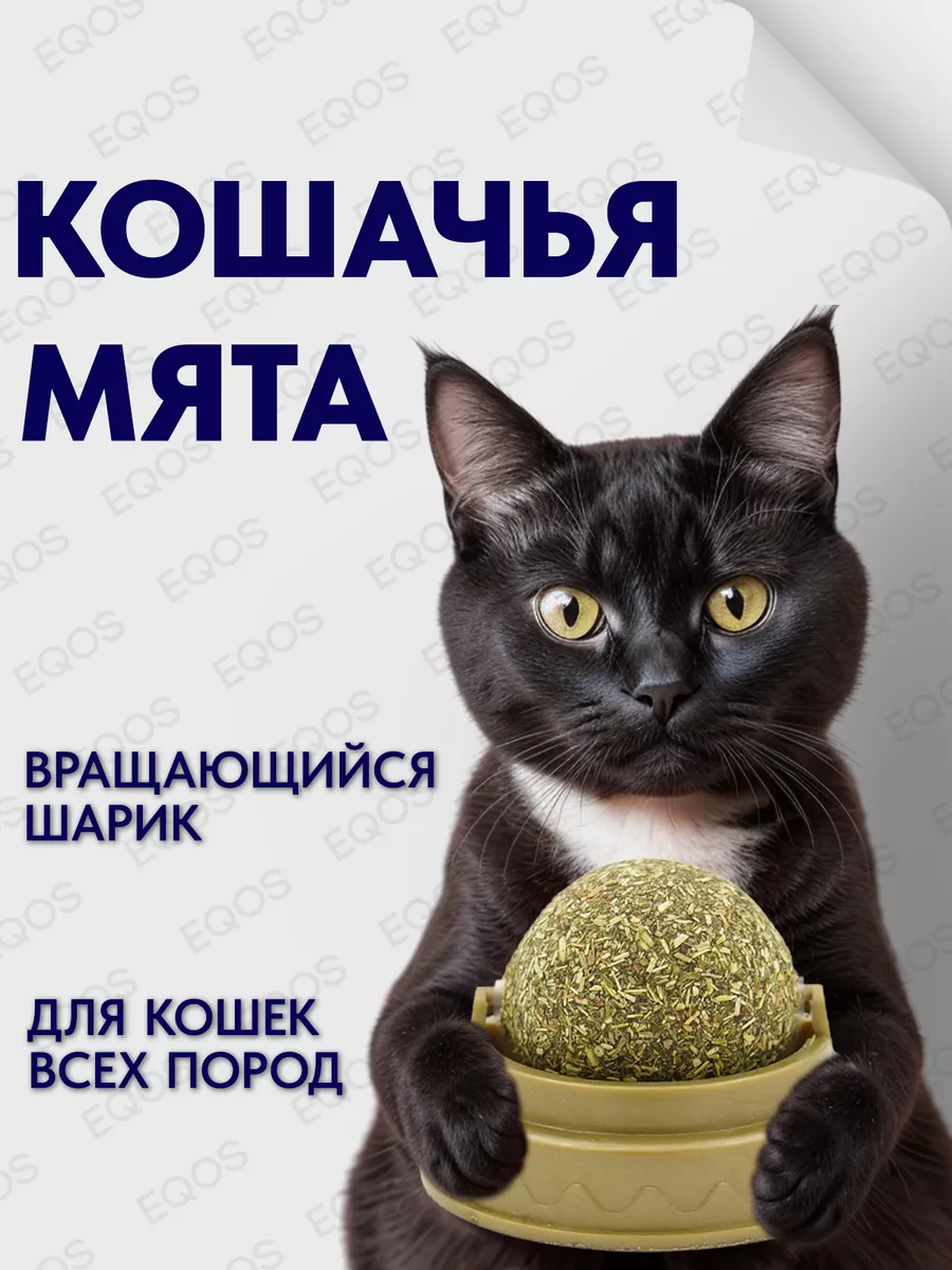 Игрушка-шар с кошачьей мятой EQОS 140549264 купить за 108 ₽ в  интернет-магазине Wildberries