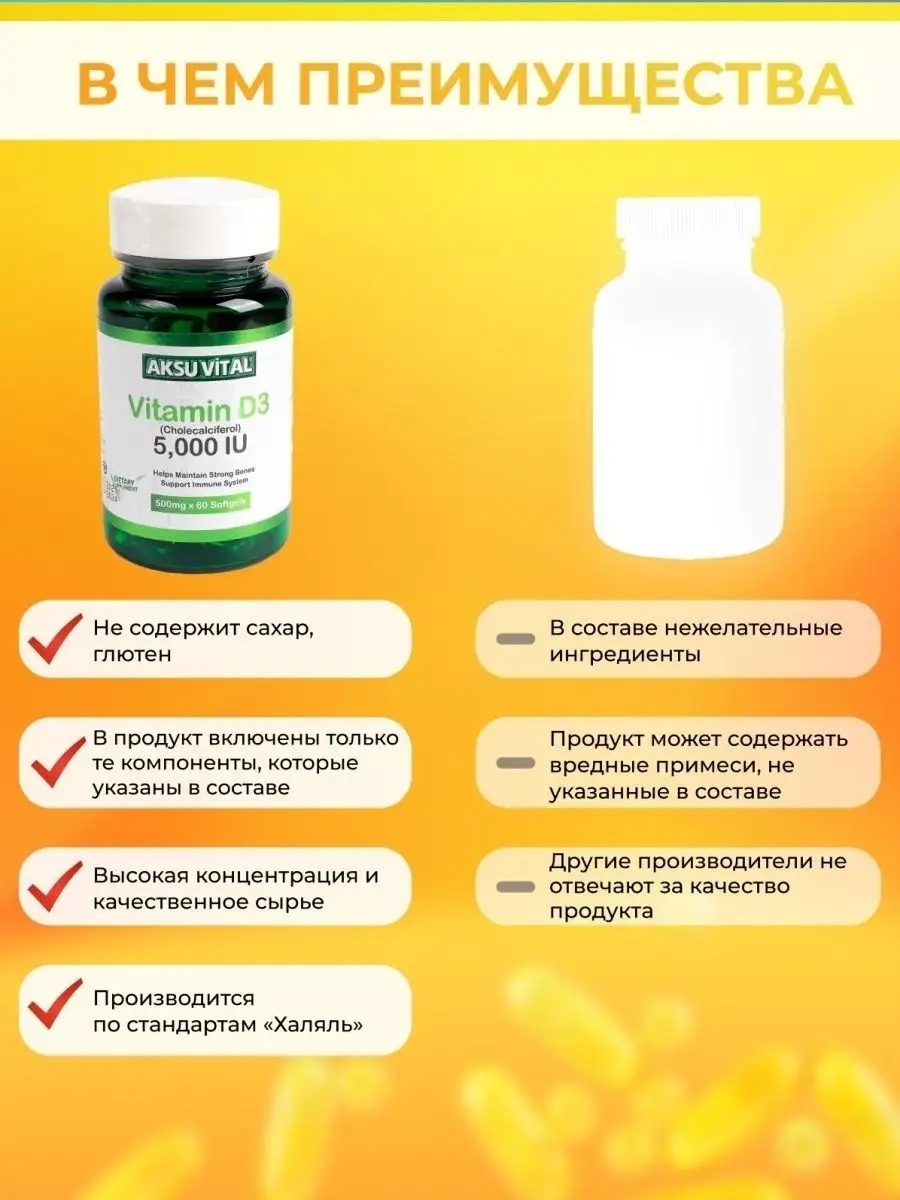 Турецкий Витамин Д3 vitamin d3 aksu vital 5000 me 2 упаковки Shiffa Home  140596732 купить в интернет-магазине Wildberries