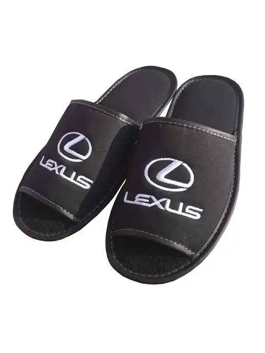 lexus Тапочки домашние открытые, черный, фото 4