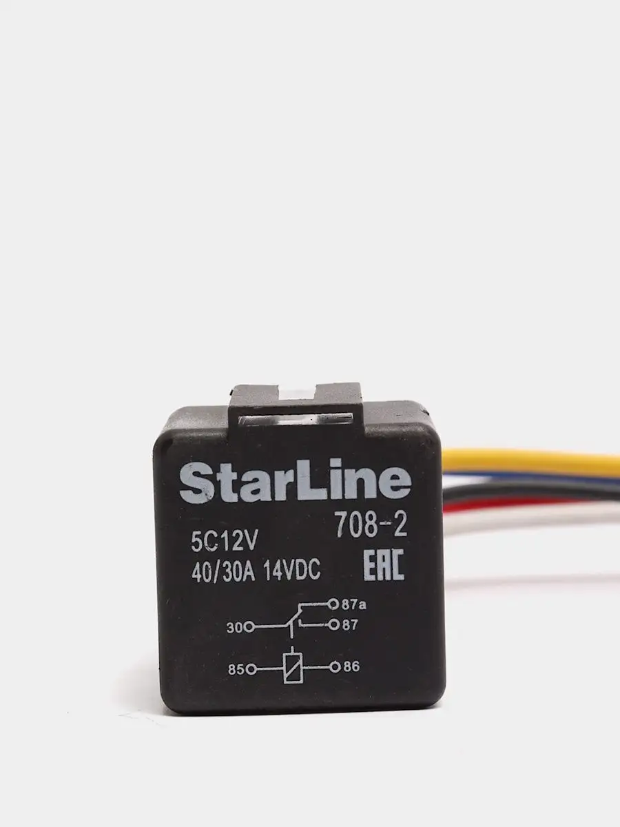 Реле 5 контактное с колодкой 12V StarLine 140623265 купить за 250 ₽ в  интернет-магазине Wildberries