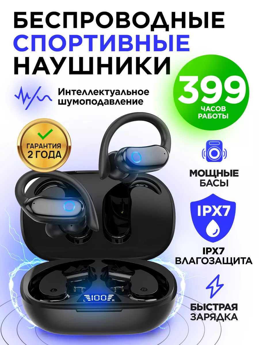 Наушники беспроводные спортивные с шумоподавлением STIMAXON 140655087  купить за 1 458 ₽ в интернет-магазине Wildberries