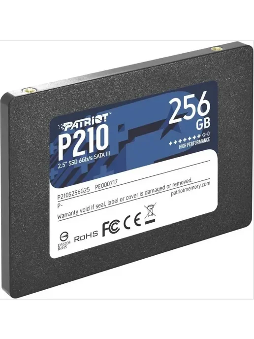 PATRIOT SSD накопитель P210 P210S256G25 256ГБ, 256 ГБ, фото 3