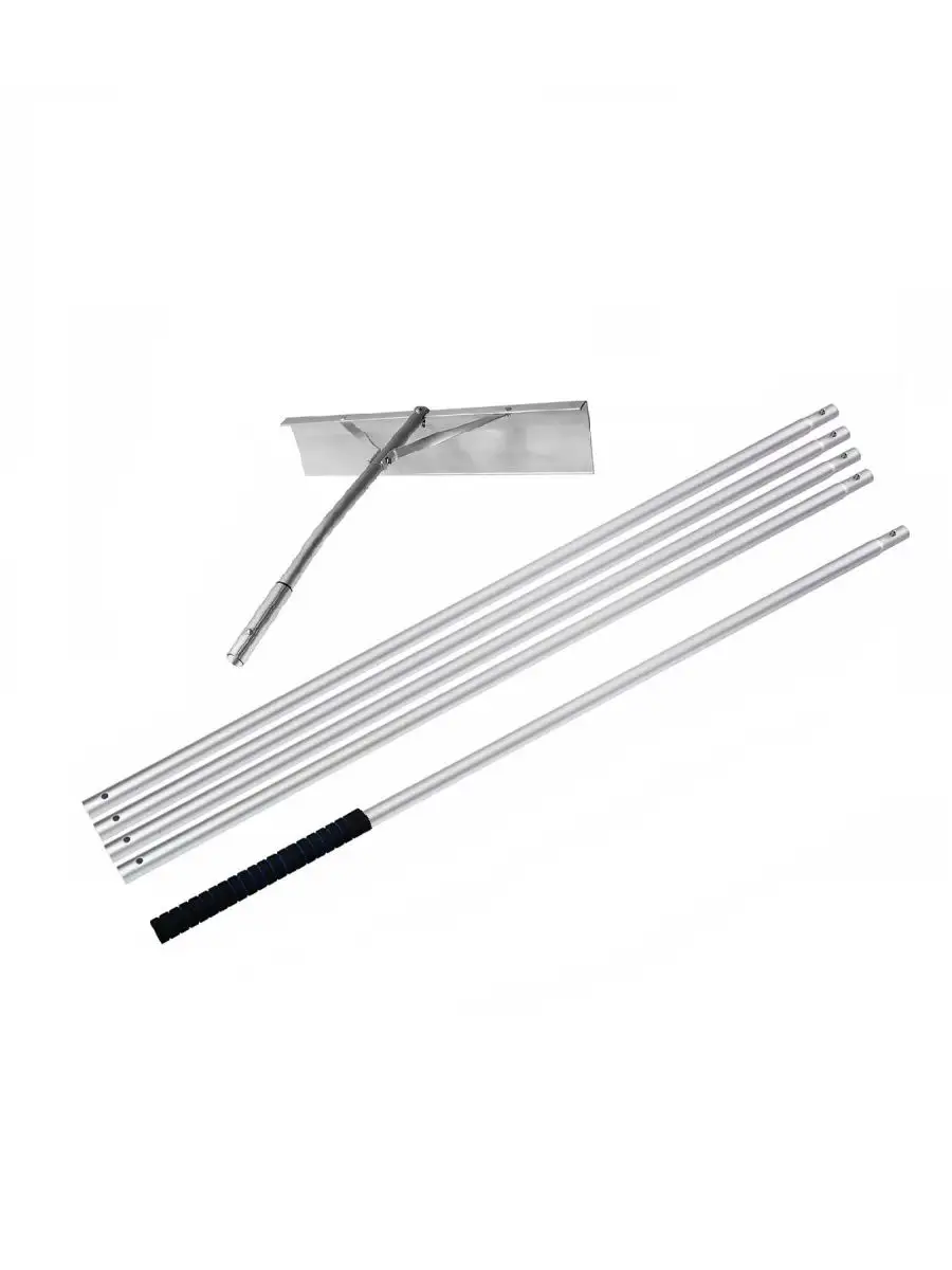 Скребок-движок с полотном для уборки снега с крыш алюминиевая ручка (500х700 мм.)