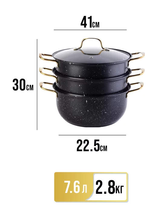 Мантоварка пароварка из нержавеющей стали 2 яруса - фото 2