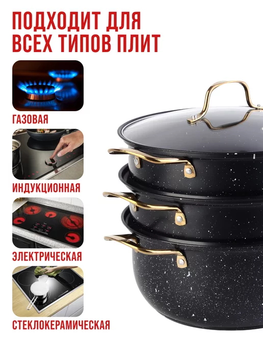 Мантоварка пароварка из нержавеющей стали 2 яруса - фото 7