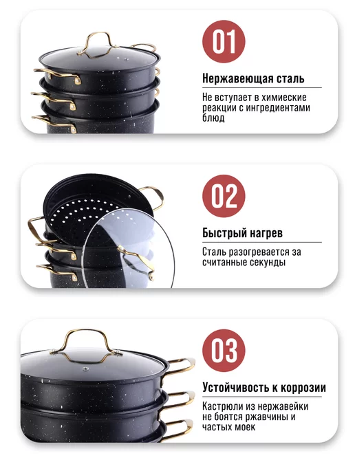 Мантоварка пароварка из нержавеющей стали 2 яруса - фото 9