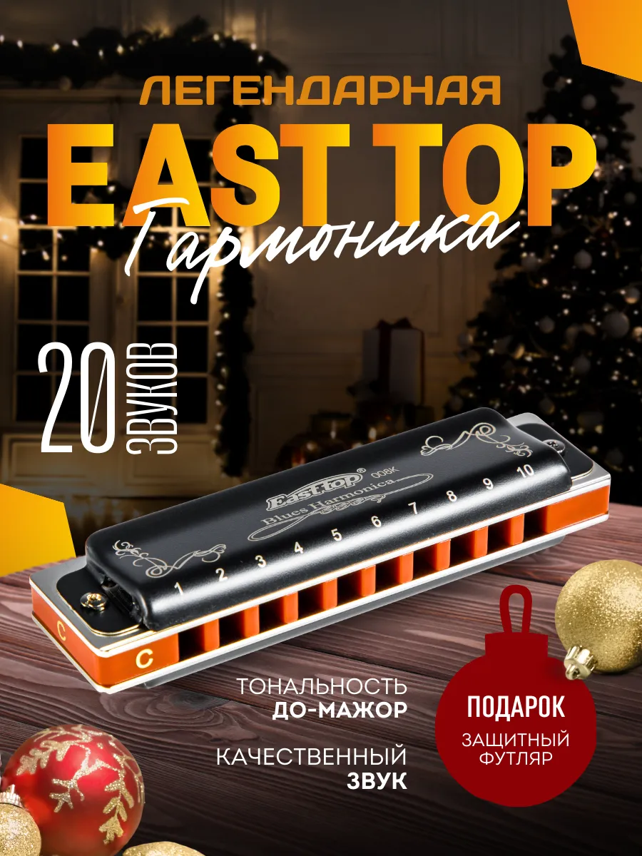 Губная гармошка EAST TOP профессиональная EAST TOP 140758906 купить за 1  495 ₽ в интернет-магазине Wildberries