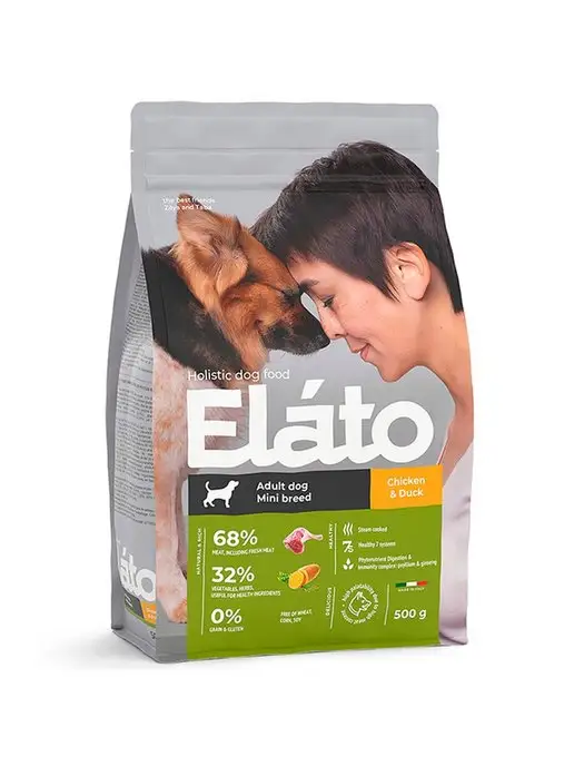 Сухой корм Elato Holistic для собак, мелкие, курица, утка, 0,5 кг, фото 2