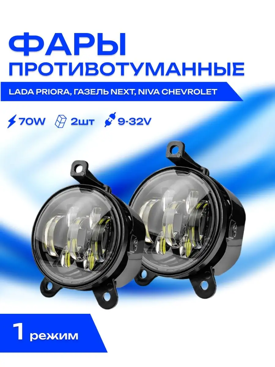 Противотуманные фары светодиодные LED птф для Приора CarStore52 140835463  купить за 1 372 ₽ в интернет-магазине Wildberries