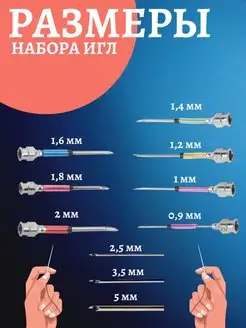 Набор игл для вышивания в ковровой технике 15 предметов ZHE&LE. Вид 2.