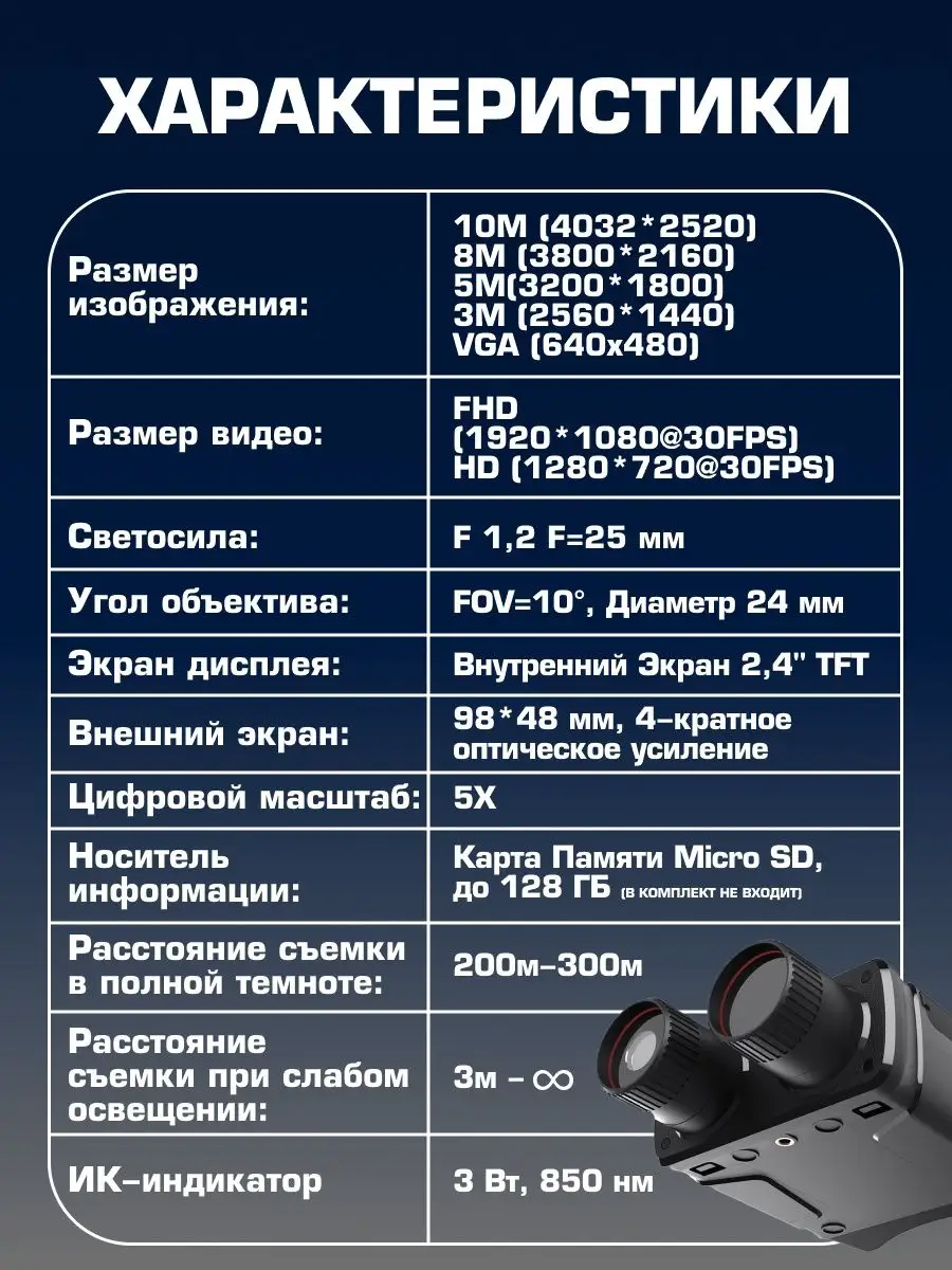 Прибор ночного видения для охоты и наблюдения цифровой MetalScan 140949884  купить в интернет-магазине Wildberries