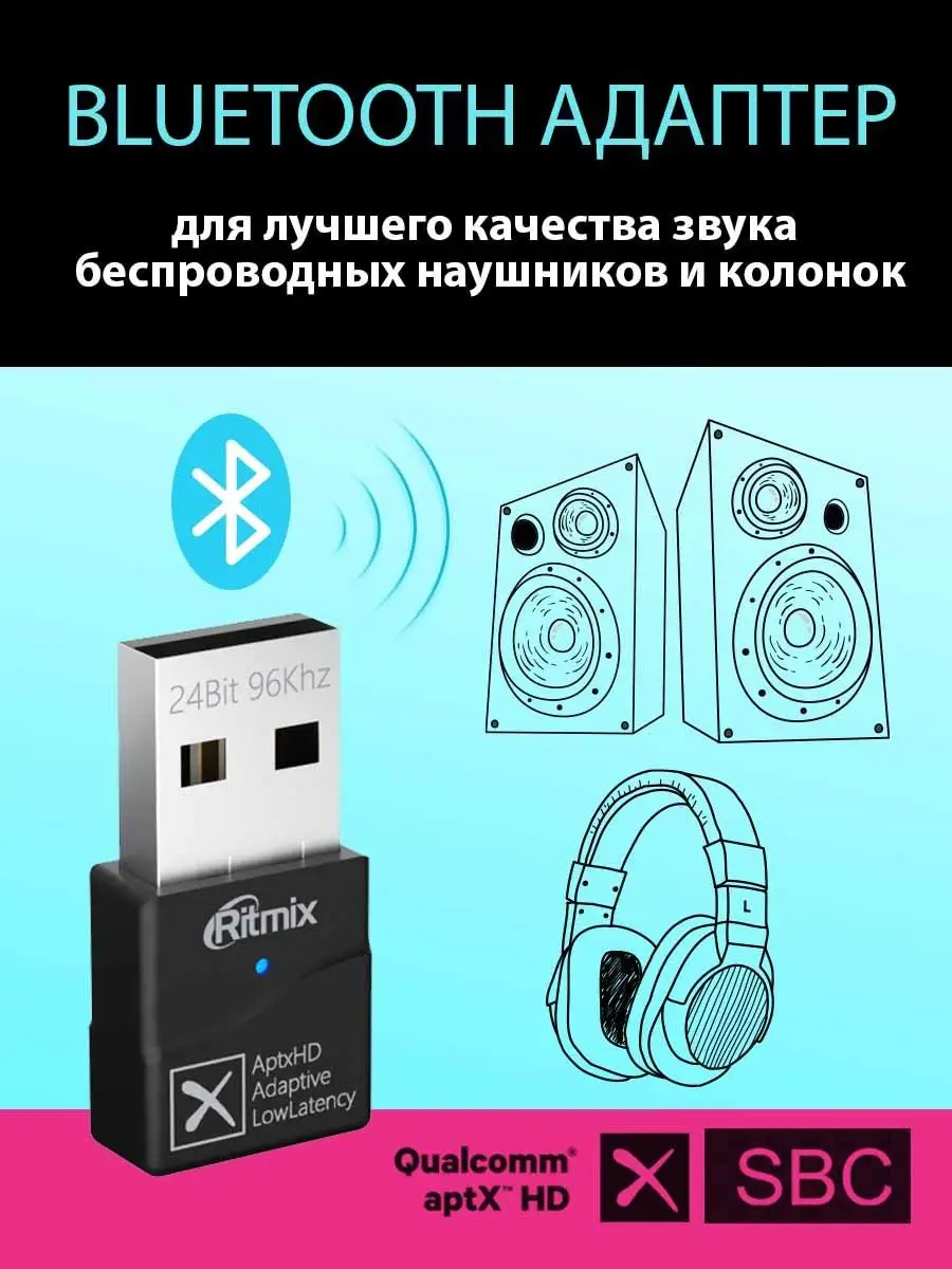 RWA-359 USB Bluetooth адаптер для колонок Ritmix 140985185 купить за 1 136  ₽ в интернет-магазине Wildberries