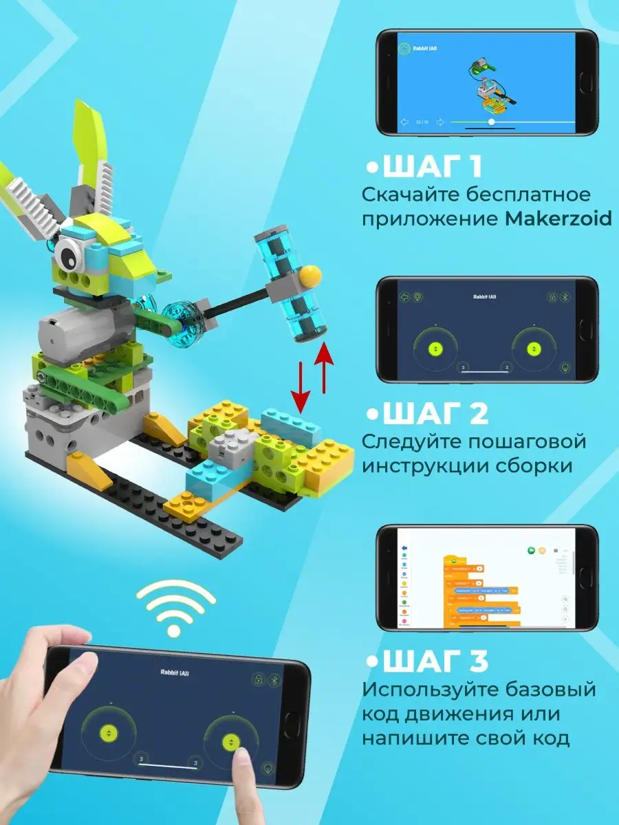 Программируемый конструктор Makerzoid Robot Master Standard Apitor  Makerzoid 140988511 купить в интернет-магазине Wildberries