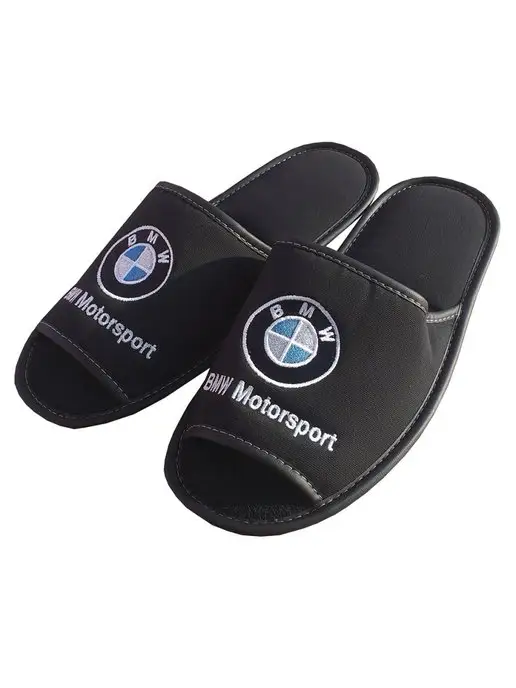 BMW Тапочки домашние открытые, черный, фото 4