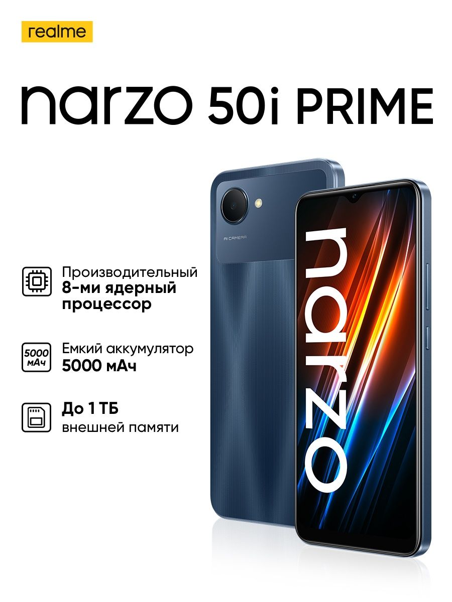 narzo 50i prime 4/64Gb Realme 141022943 купить в интернет-магазине  Wildberries