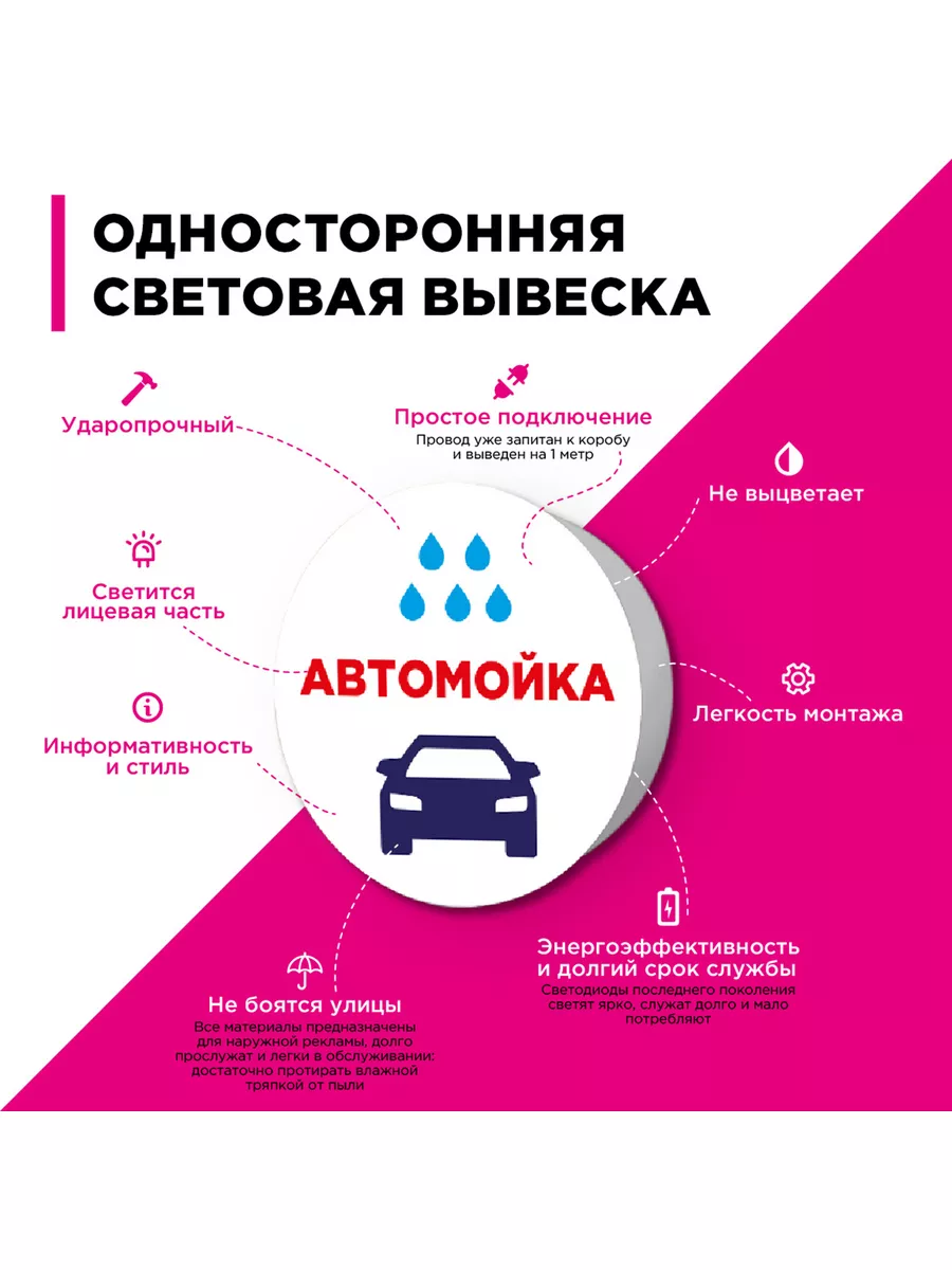 Световая вывеска для автомойки