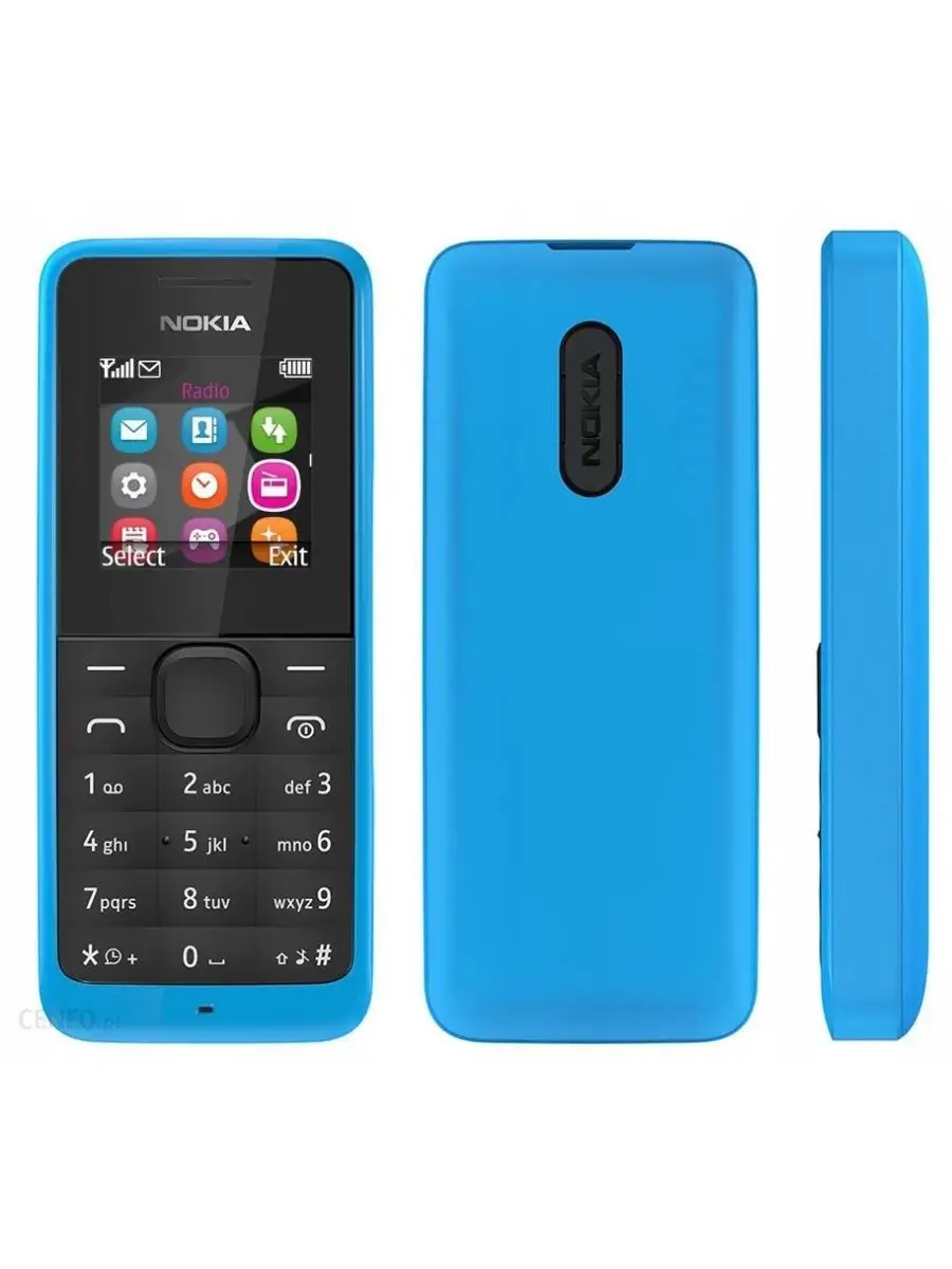 телефон nokia 105 голубой (96) фото