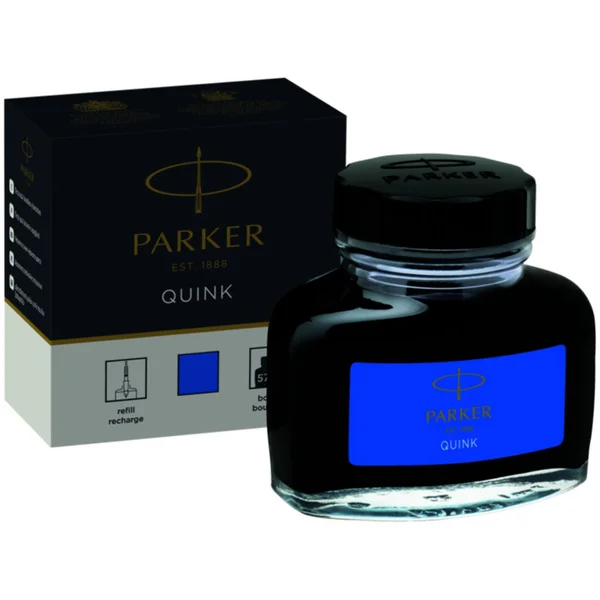 Чернила для перьевой ручки Parker, синие смываемые, 57 мл