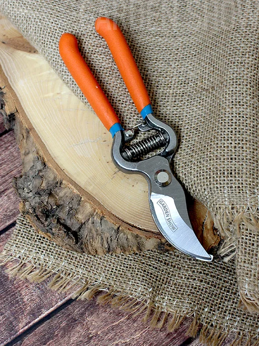 Garden Show Секатор садовый цельнокованный для цветов и деревьев, 21 см, оранжевый, фото 6