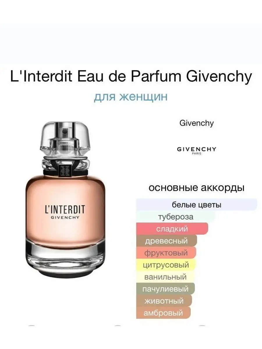 GIVENCHY L INTERDIT 80 ml GIVENCHY 141119296 534 Wildberries