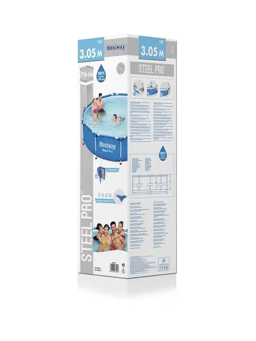 Bestway Бассейн Каркасный Steel Pro 56681 366х76 см, насос, 366x76 см, фото 5