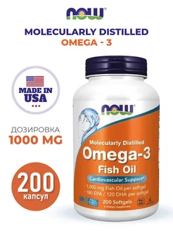 Омега 3 Нау Фудс, Omega 3 1000 мг, NOW Foods 200 капсул NOW 141148040 купить за 1 822 ₽ в интернет-магазине Wildberries